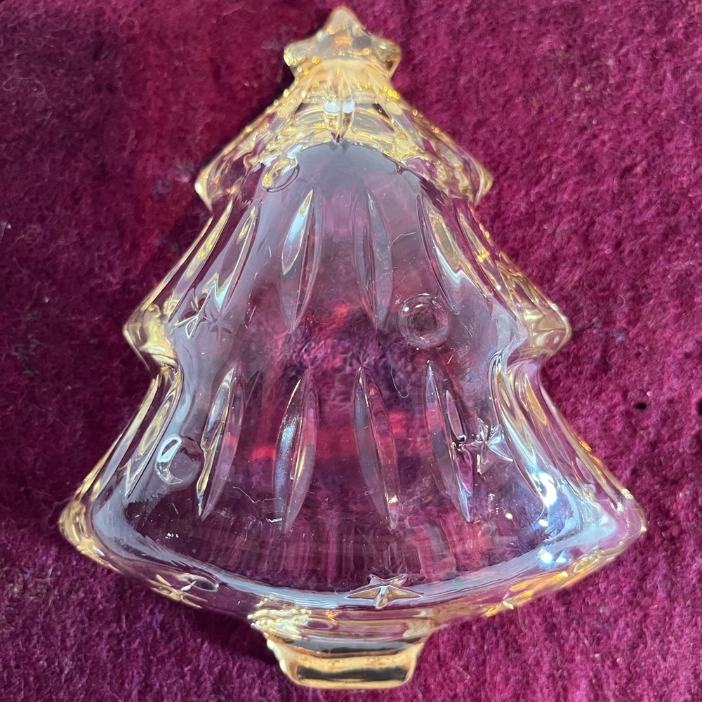 Vintage Mikasa Crystal Christmas Tree Candy Dishes Set of Two - Picture 4 of 9